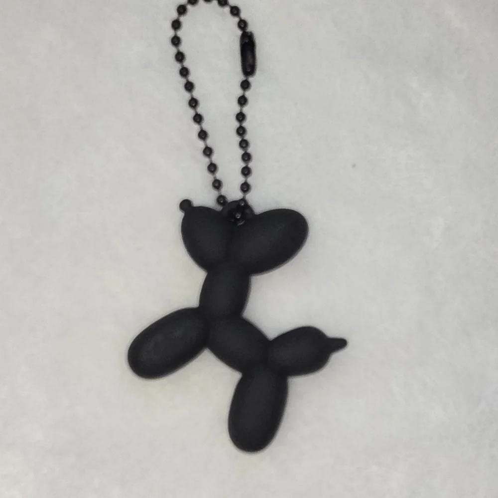 Black Balloon Dog Keychain/ Bag Charm